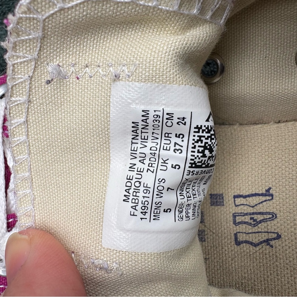 Converse Fuchsia Canvas Sneakers - Picture 5 of 5